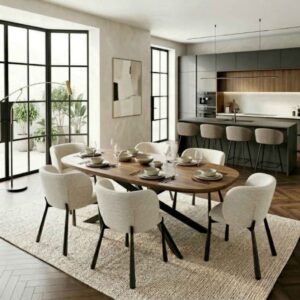 wohnli-moebel-suche-M26069327-1 Luxury Grège Farbe-Stofftischstuhl (x2) 54x76x58cm Stoff Beige Moloo Möbel Esszimmermöbel Stühle