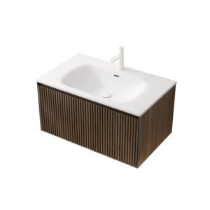 Wohnli Möbelsuche - Waschbecken aus Keramik mit Schublade 80x46x42 cm