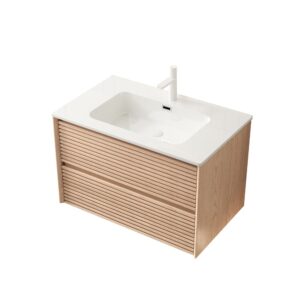 Wohnli Möbelsuche - Waschbecken aus Keramik mit 2 Schubladen 81x47x52 cm