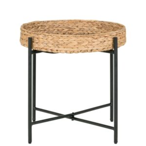 wohnli-moebel-suche-M26070292 Wohnli Möbelsuche - Beistelltisch aus Metall und Wasserhyazinthe 50 cm
