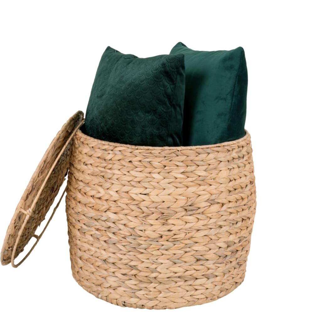 wohnli-moebel-suche-M26070293 Wohnli Möbelsuche - Beistelltisch mit Stauraum aus Wasserhyazinthe 43 cm