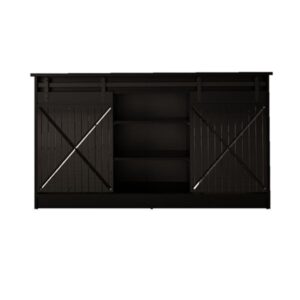 Wohnli Möbelsuche - Schwarzes Designer-Sideboard mit Schiebetüren 160 cm