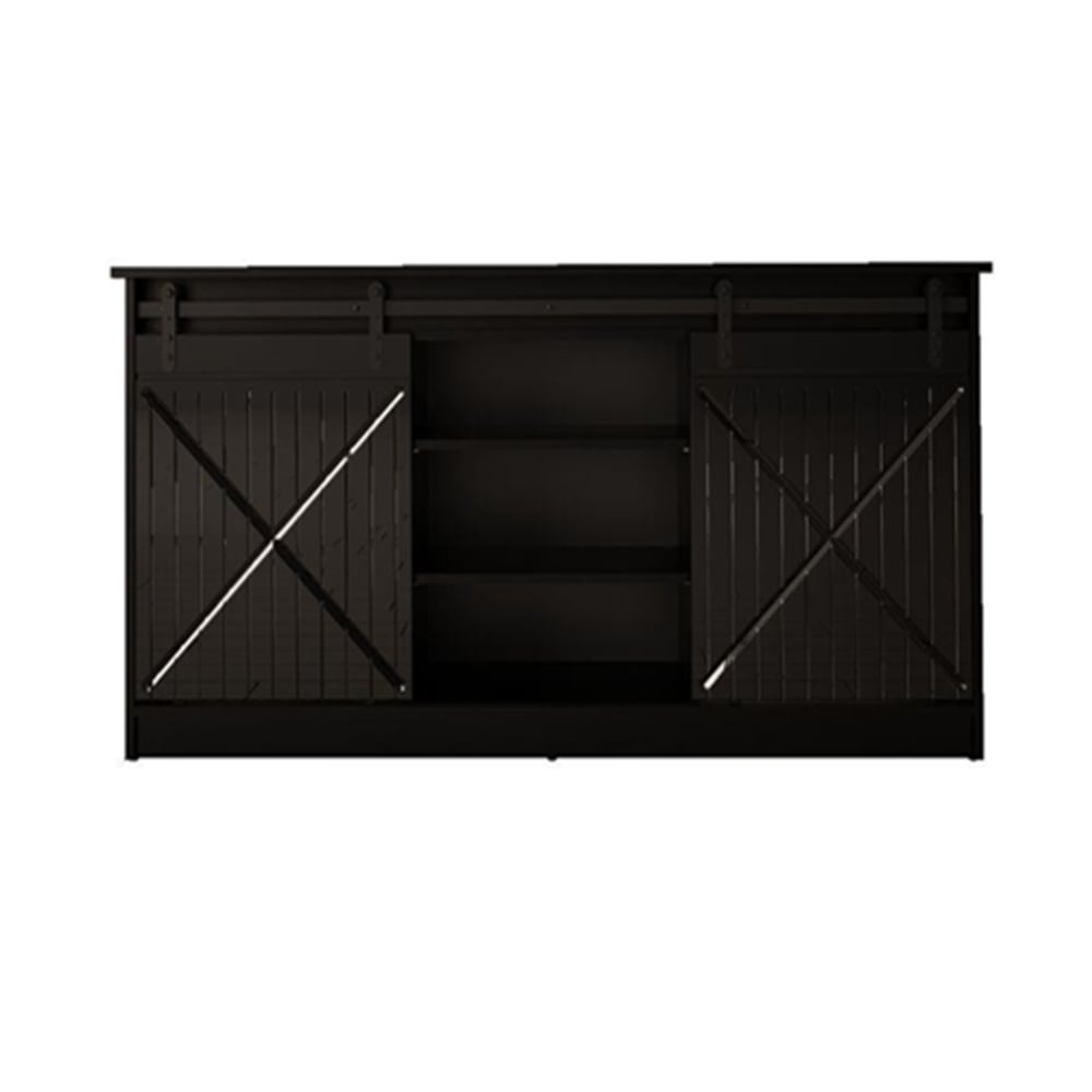 Wohnli Möbelsuche - Schwarzes Designer-Sideboard mit Schiebetüren 160 cm