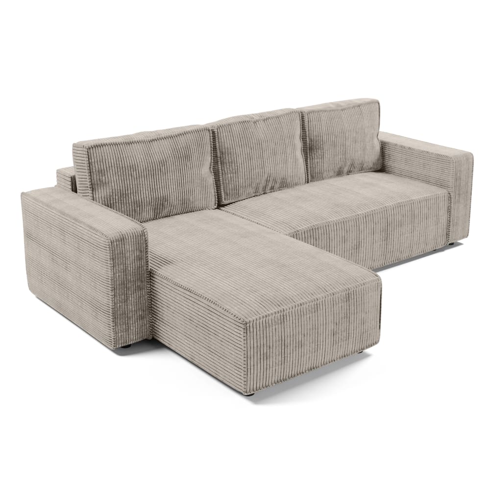wohnli-moebel-suche-M26071106 Wohnli Möbelsuche - Ecksofa mit Schlaffunktion - Reversible Corner aus Cord in Beige