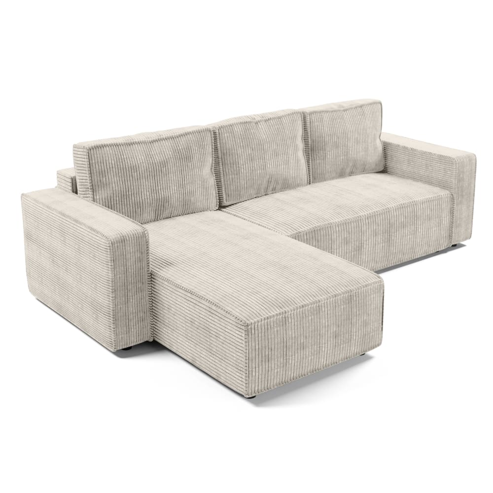 wohnli-moebel-suche-M26071127 Wohnli Möbelsuche - Ecksofa mit Schlaffunktion - Reversible Corner aus Cord in Creme