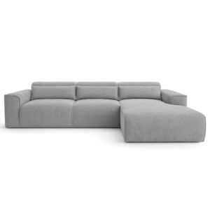 wohnli-moebel-suche-M26071150 Wohnli Möbelsuche - 5-Sitzer Ecksofa mit Schlaffunktion rechts - Strukturstoff Dunkelgrau