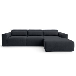 wohnli-moebel-suche-M26071161 Wohnli Möbelsuche - 5-Sitzer Ecksofa mit Schlaffunktion rechts aus Strukturstoff Anthrazit