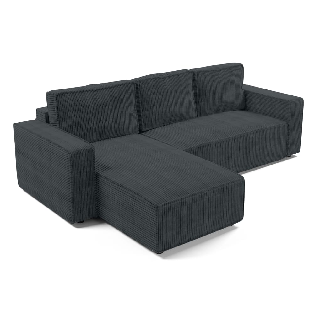 wohnli-moebel-suche-M26071186 Wohnli Möbelsuche - Ecksofa mit Schlaffunktion - Reversible Corner aus Cord in Grau