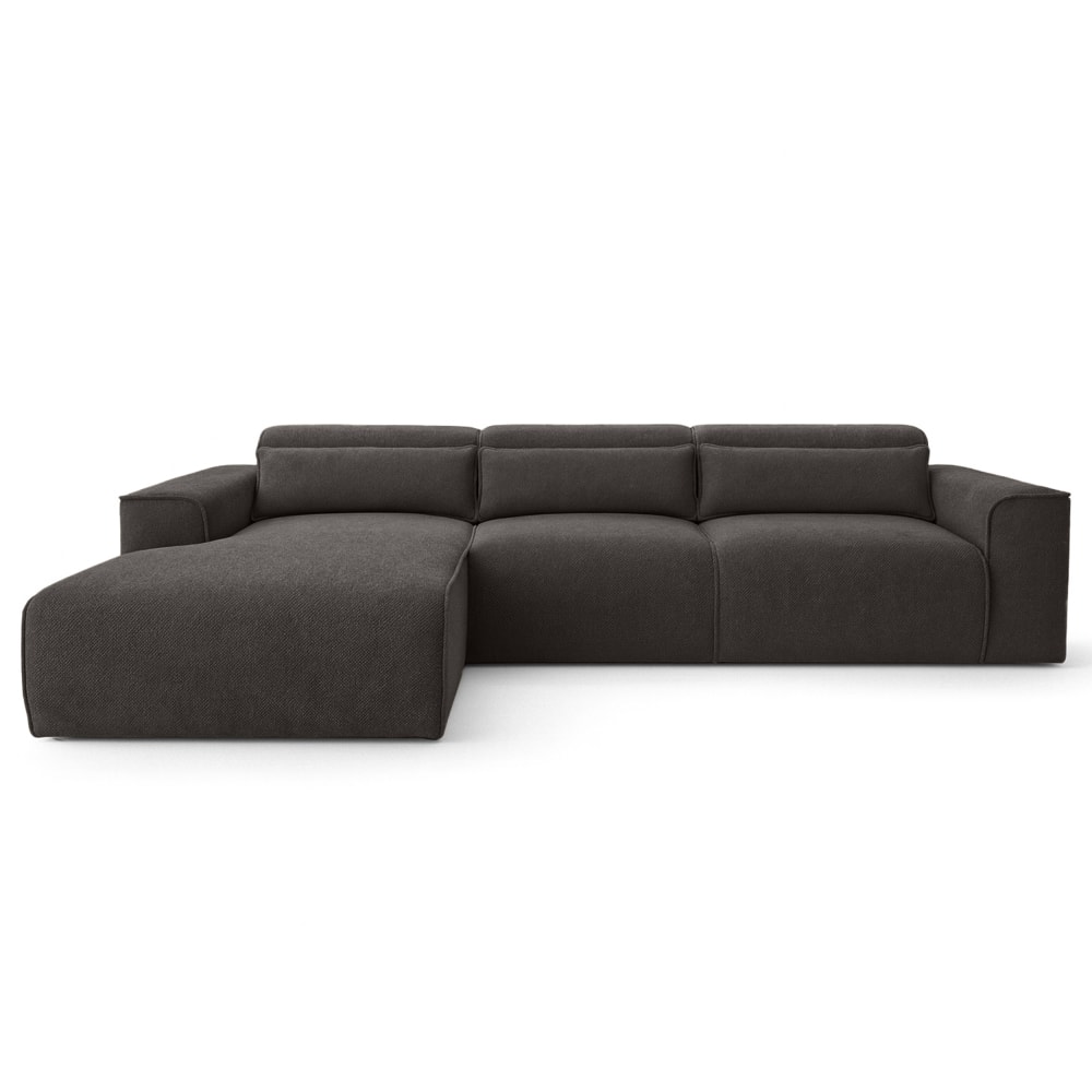 Wohnli Möbelsuche - 5-Sitzer Ecksofa mit Schlaffunktion links aus Strukturstoff