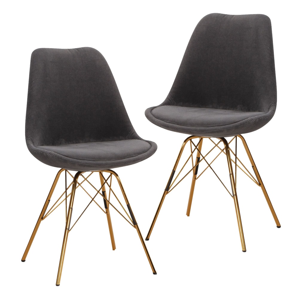 Wohnli Möbelsuche - 2er Set Esszimmerstuhl  skandinavisches Design aus Stoff