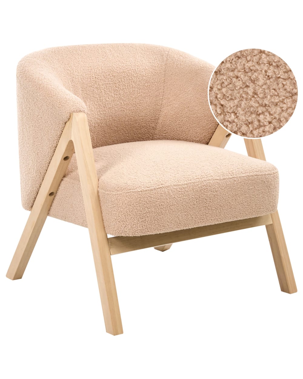Wohnli Möbelsuche - Sessel aus Bouclé 69cm
