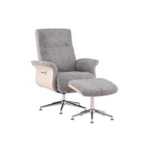 wohnli-moebel-suche-M26072093 Wohnli Möbelsuche - Relaxsessel Hagön mit Fußhocker aus Teddy Bouclé