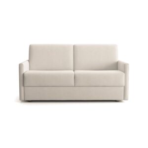 wohnli-moebel-suche-M26072211 Wohnli Möbelsuche - 3-Sitzer-Sofa aus Stoff umwandelbar in 140x190 cm Bett - Weiß