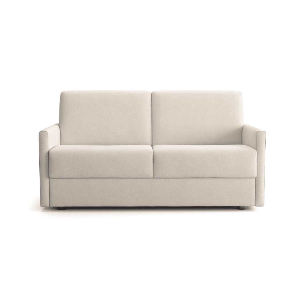 wohnli-moebel-suche-M26072211 Wohnli Möbelsuche - 3-Sitzer-Sofa aus Stoff umwandelbar in 140x190 cm Bett - Weiß