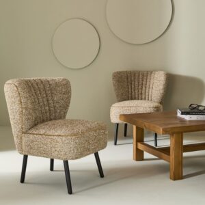 Sessel aus stoff karamellfarben 61x74x72cm Stoff Braun Signature Sofas und Sessel Sessel, Poufs und Fußbänke Sessel