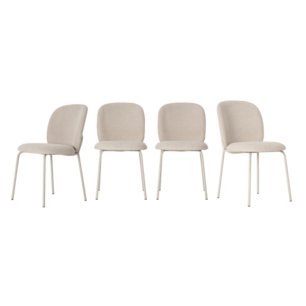 wohnli-moebel-suche-M26072216 Wohnli Möbelsuche - Stühle 4er-Set mit Stoffbezug und Metallbeinen