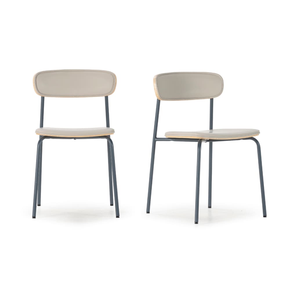 wohnli-moebel-suche-M26072217 Wohnli Möbelsuche - Stühle 2er-Set aus Kunstleder mit Metallbeinen