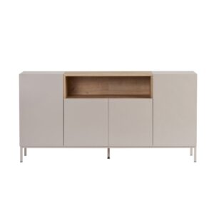 wohnli-moebel-suche-M26072218 Wohnli Möbelsuche - Sideboard mit 4 Türen und 1 Nische Holzdekor und Kaschmir B160 cm
