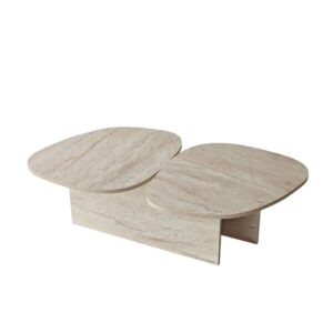 wohnli-moebel-suche-M26072231 Wohnli Möbelsuche - Couchtisch mit doppelter Platte L125 cm - Travertindekor