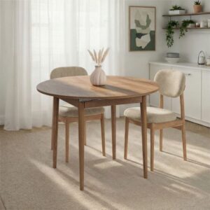 wohnli-moebel-suche-M26072236-1 Ausziehbarer Esstisch von 100 bis 131 cm - Eichenoptik 100x75x100cm Spanplatte Braun Calicosy Möbel Esszimmermöbel Esstische