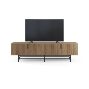 wohnli-moebel-suche-M26072259-1 TV-Lowboard 4 Türen Eichenoptik dunkle L200 cm 200x55x35cm Spanplatte Braun Calicosy Möbel Wohnzimmermöbel TV-Möbel