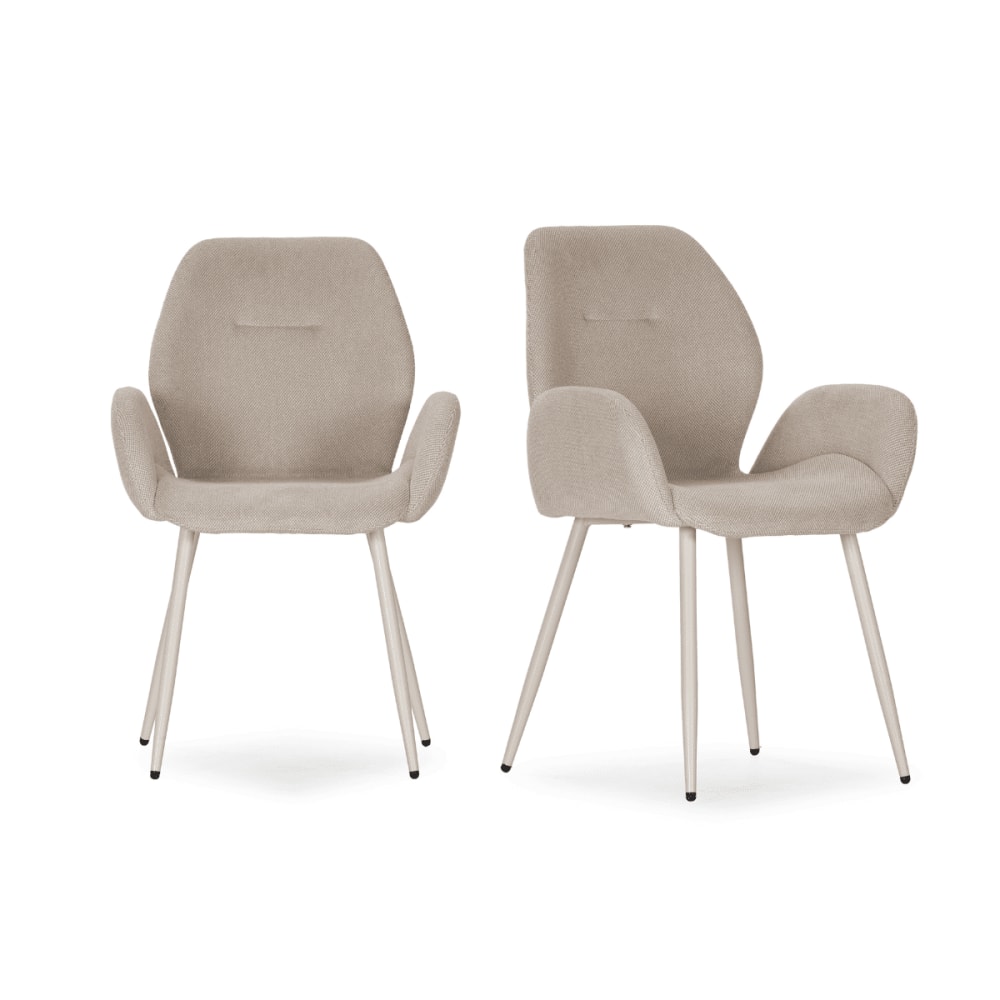 wohnli-moebel-suche-M26072264 Wohnli Möbelsuche - Stoffsessel 2er-Set mit Metallfüßen H86 cm - Beige