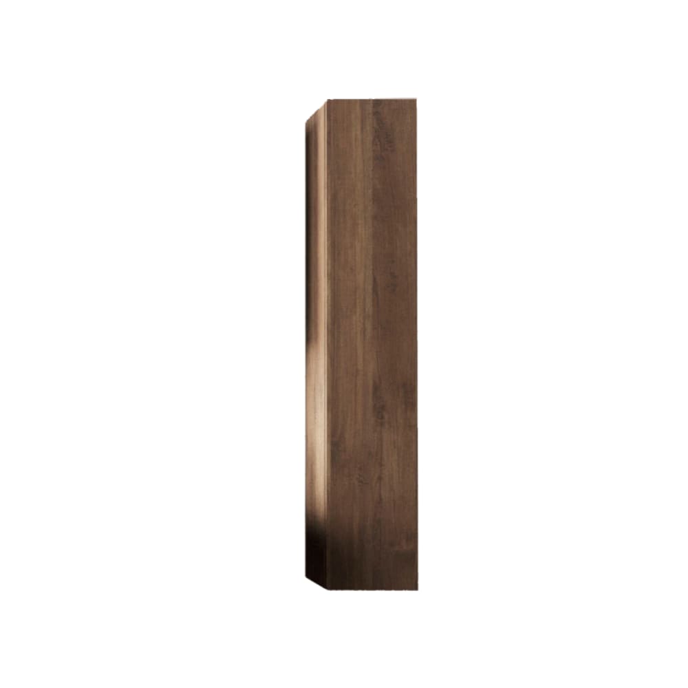 Wohnli Möbelsuche - Hängende Aufbewahrungssäule 1 Tür Holzdekor dunkle H138 cm