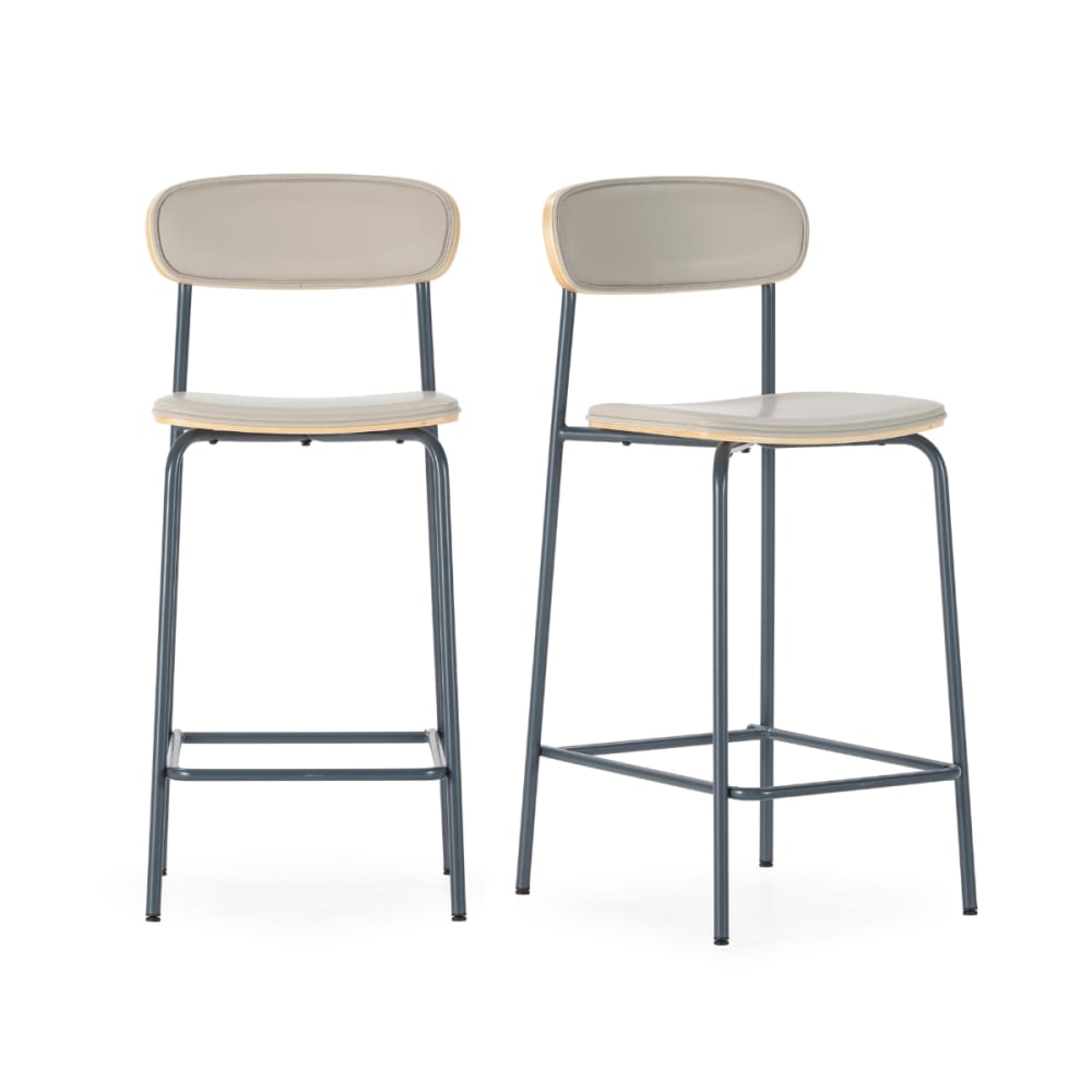 wohnli-moebel-suche-M26072281 Wohnli Möbelsuche - Hocker 2er-Set aus Kunstleder H95 cm - Beige
