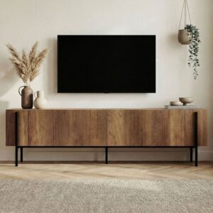 wohnli-moebel-suche-M26072285-1 L180 cm - Nussbaum und Schwarz