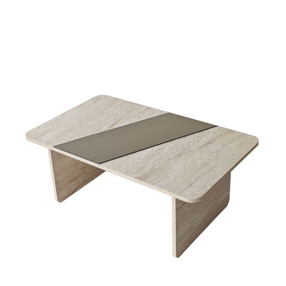 wohnli-moebel-suche-M26072300 Wohnli Möbelsuche - Couchtisch mit Spiegel L100 cm - Travertindekor