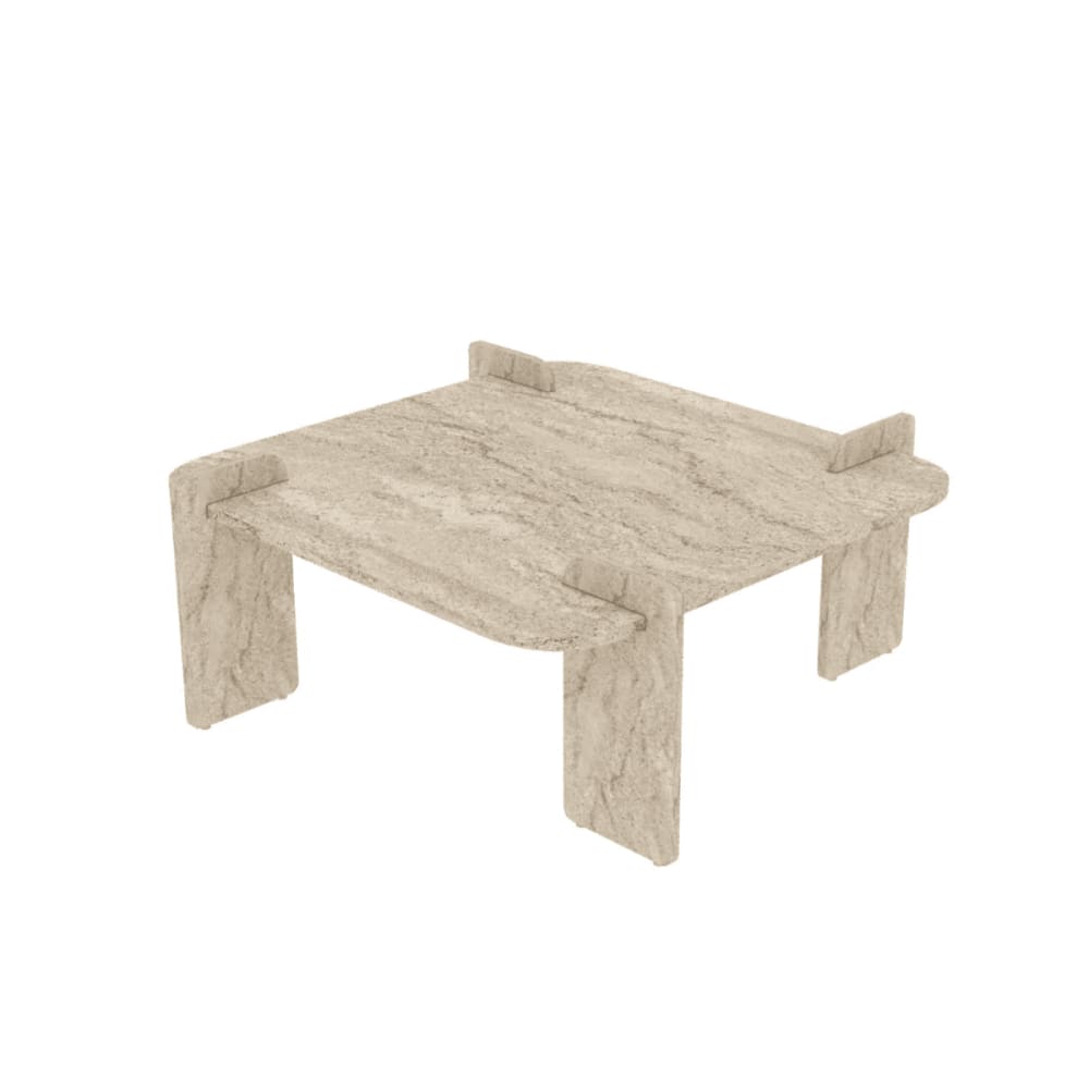 wohnli-moebel-suche-M26072304 Wohnli Möbelsuche - Quadratischer Couchtisch L90 cm - Travertindekor