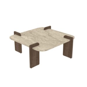 wohnli-moebel-suche-M26072309 Wohnli Möbelsuche - Couchtisch mit quadratischer Tischplatte L90 cm - Travertindekor