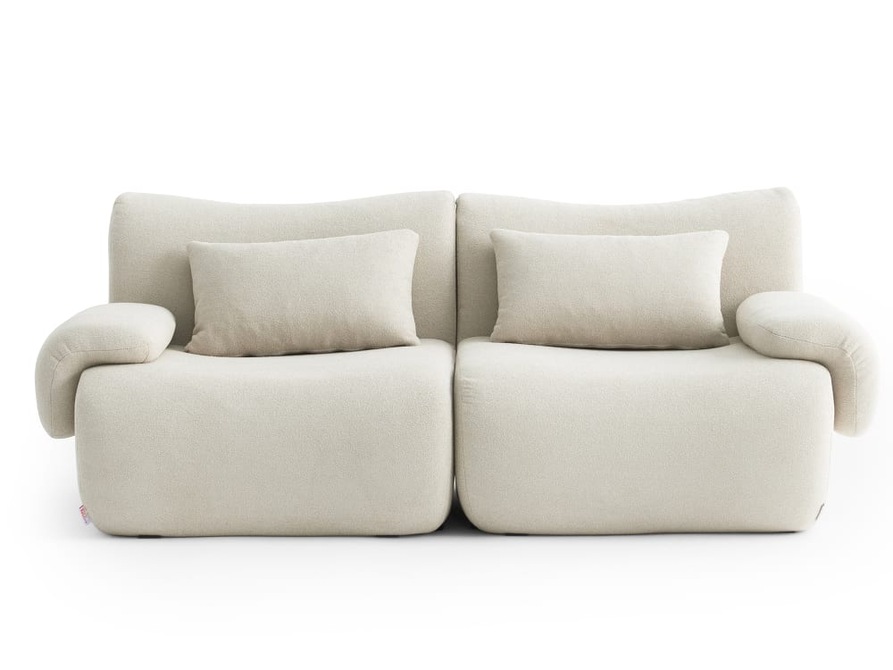 wohnli-moebel-suche-M26073070 Wohnli Möbelsuche - Modulares 2-Sitzer Sofa gerade aus feinem Bouclé-Stoff Cremebeige
