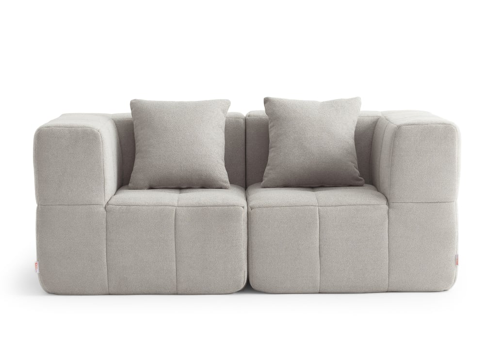 wohnli-moebel-suche-M26073072 Wohnli Möbelsuche - Modulares 2-Sitzer Sofa gerade aus feinem Bouclé-Stoff Steinbeige