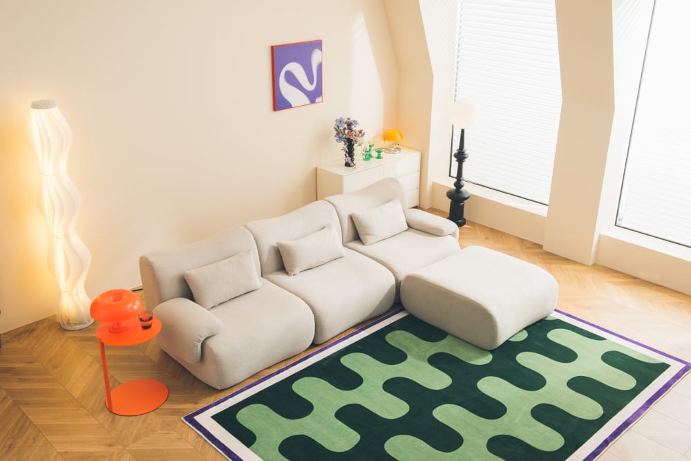 Ecksofa 3-Sitzer mit Chaiselongue aus feinem Bouclé-Stoff Steinbeige 281x73x190cm Stoff Beige MILYsofa Sofas und Sessel Sofas Ecksofas