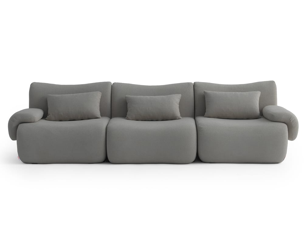 wohnli-moebel-suche-M26073104 Wohnli Möbelsuche - Modulares 3-Sitzer Sofa gerade aus feinem Bouclé-Stoff Wolkengrau