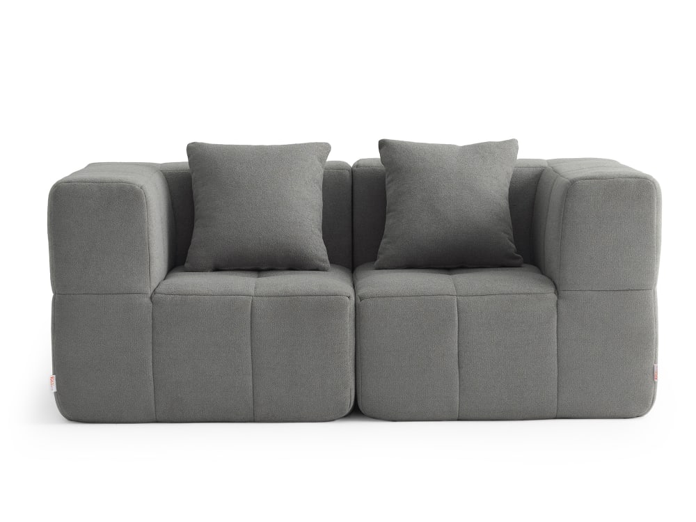 wohnli-moebel-suche-M26073105 Wohnli Möbelsuche - Modulares 2-Sitzer Sofa gerade aus feinem Bouclé-Stoff Wolkengrau