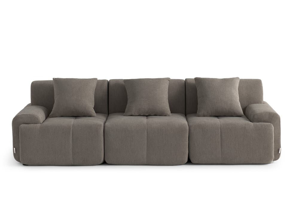 wohnli-moebel-suche-M26073107 Wohnli Möbelsuche - Modulares 3-Sitzer Sofa gerade aus Chenille-Stoff Aschbraun