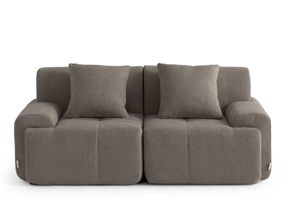 wohnli-moebel-suche-M26073109 Wohnli Möbelsuche - Modulares 2-Sitzer Sofa gerade aus Chenille-Stoff Aschbraun