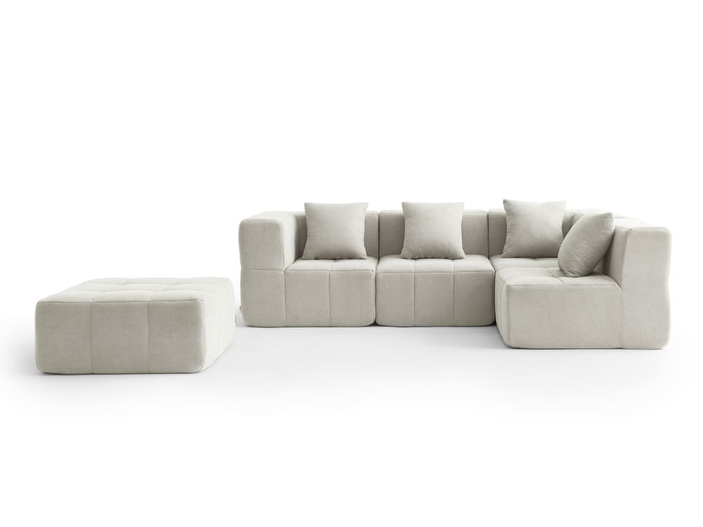 wohnli-moebel-suche-M26073118 Wohnli Möbelsuche - Ecksofa 4-Sitzer mit Chaiselongue aus feinem Bouclé-Stoff Cremebeige