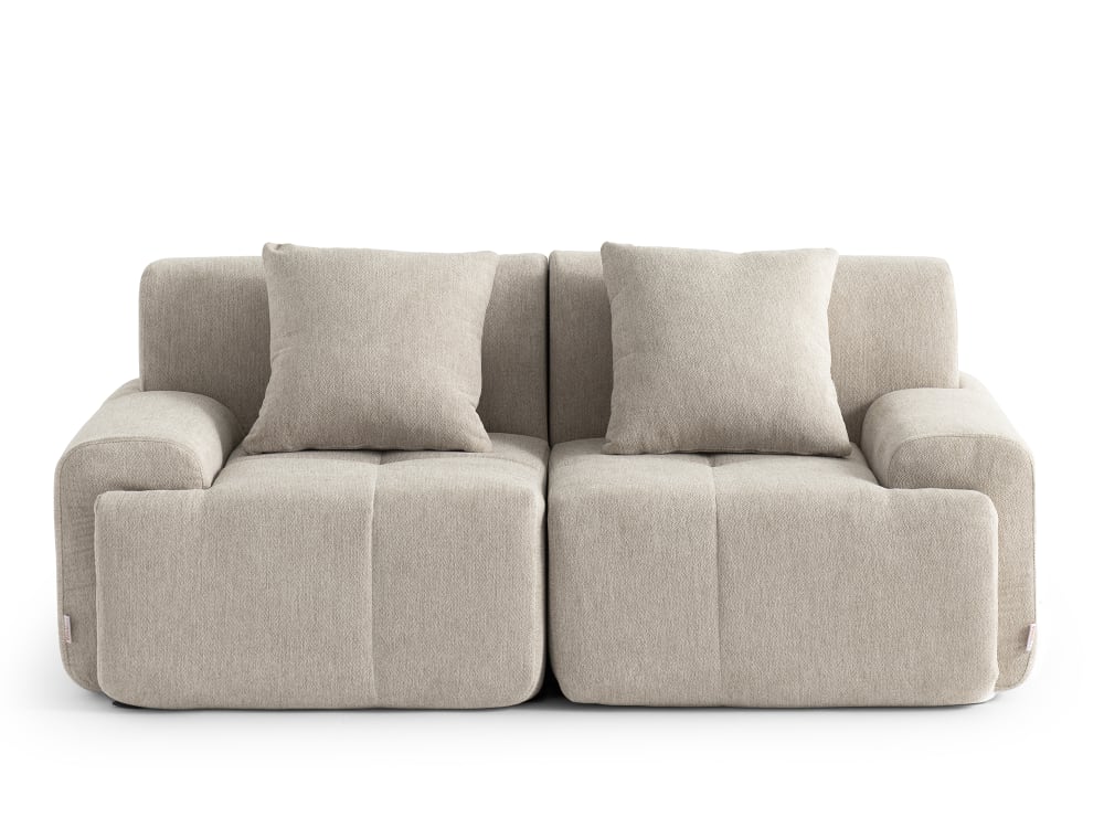wohnli-moebel-suche-M26073121 Wohnli Möbelsuche - Modulares 2-Sitzer Sofa gerade aus Chenille-Stoff Sandbeige
