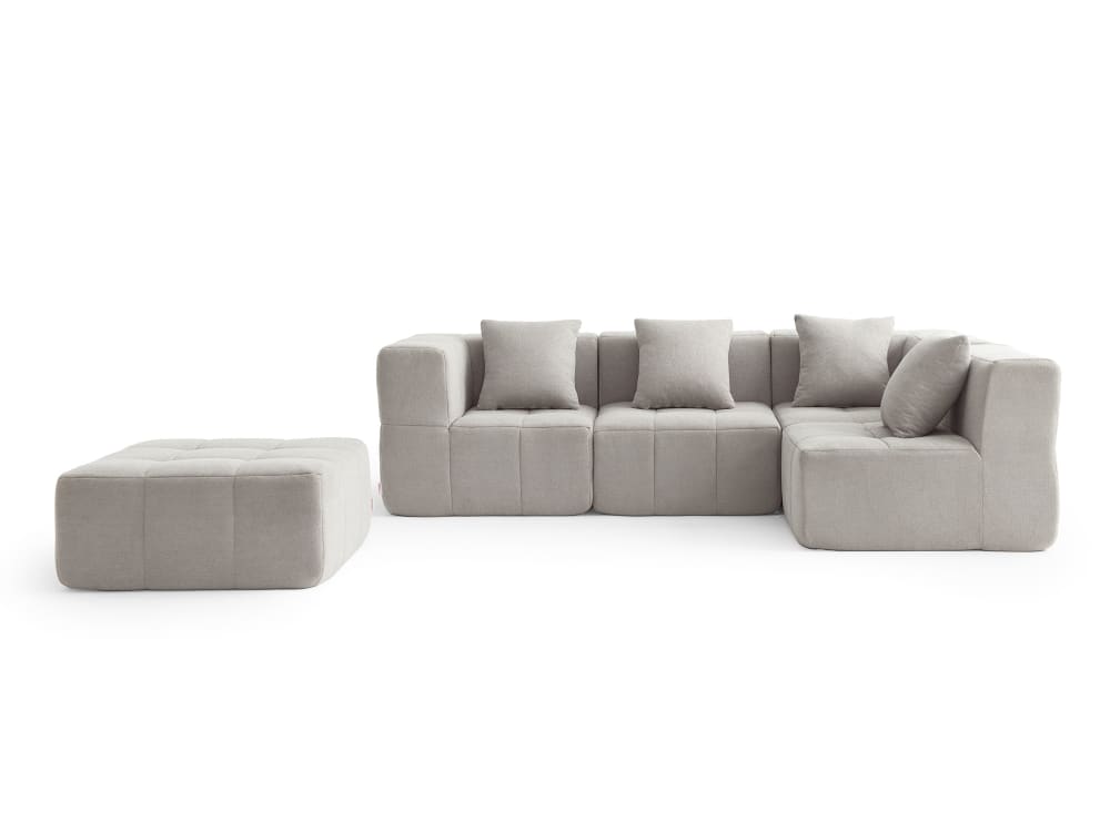 wohnli-moebel-suche-M26073138 Wohnli Möbelsuche - Ecksofa 4-Sitzer mit Chaiselongue aus feinem Bouclé-Stoff Steinbeige