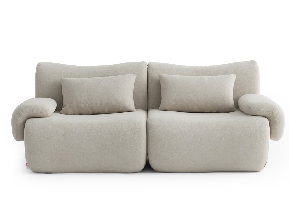 wohnli-moebel-suche-M26073143 Wohnli Möbelsuche - Modulares 2-Sitzer Sofa gerade aus feinem Bouclé-Stoff Steinbeige