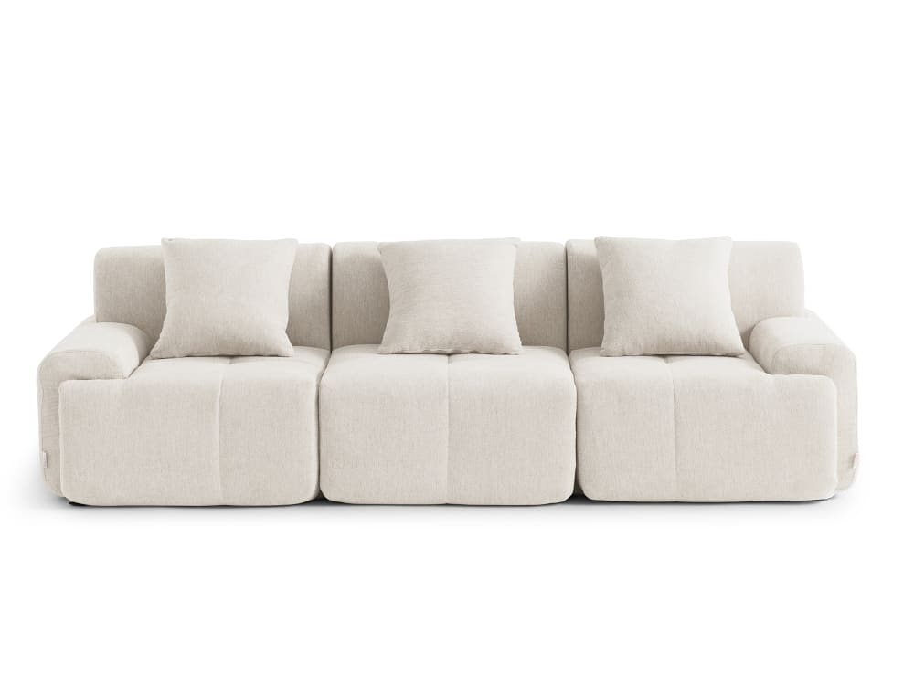 wohnli-moebel-suche-M26073148 Wohnli Möbelsuche - Modulares 3-Sitzer Sofa gerade aus Chenille-Stoff Elfenbeinweiß