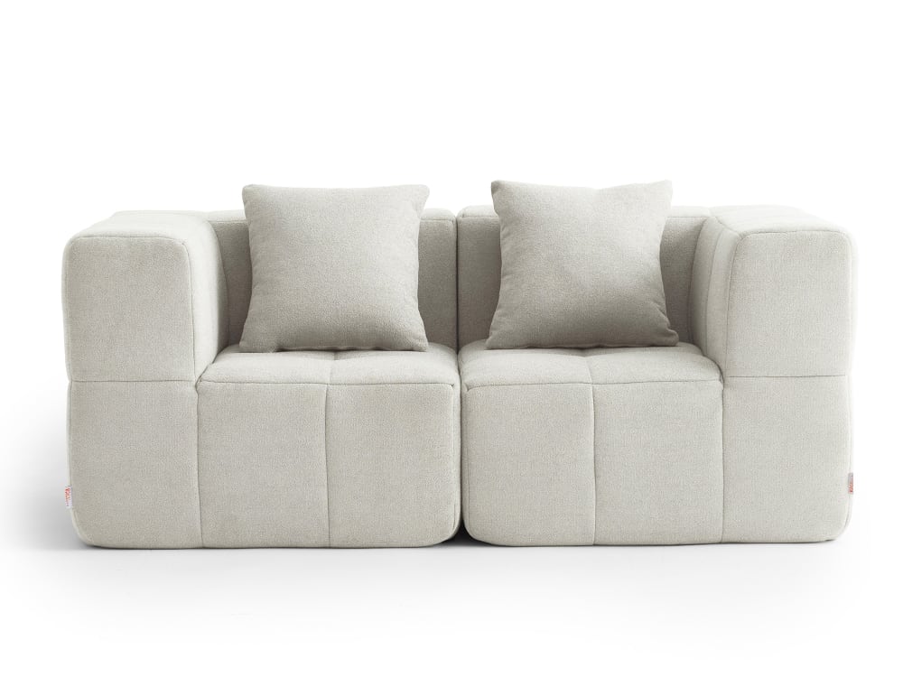 wohnli-moebel-suche-M26073161 Wohnli Möbelsuche - Modulares 2-Sitzer Sofa gerade aus feinem Bouclé-Stoff Cremebeige