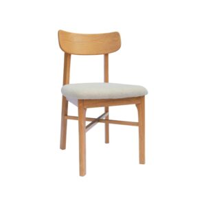 wohnli-moebel-suche-M26073214-1 Set aus 2 Vintage-Stühlen aus Heveaholz und weißem Bouclé 46x82x48cm Holz Weiß sweeek Möbel Esszimmermöbel Stühle