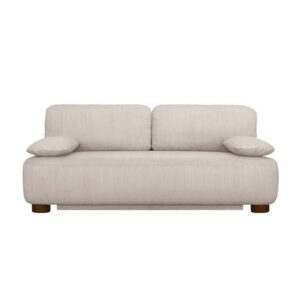 3-Sitzer Schlafsofa Cordbezug in greige 192x84x100cm Samt Beige sweeek Sofas und Sessel Sofas Schlafsofas