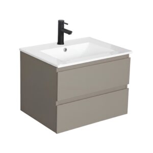 wohnli-moebel-suche-M26074627 Wohnli Möbelsuche - Einzelwaschtisch-Set 60cm mit Keramikplatte und schwarzem Wasserhahn