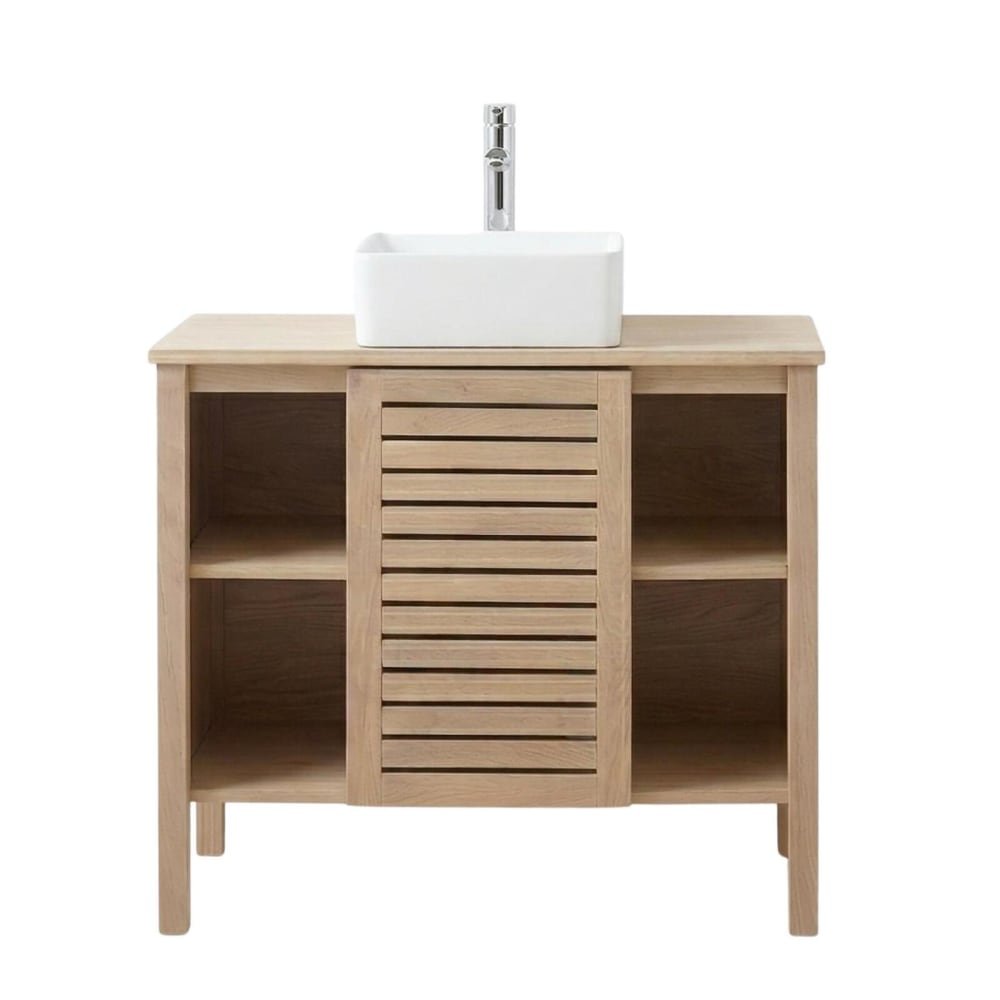 wohnli-moebel-suche-M26074635 Wohnli Möbelsuche - ALIX Waschtisch 90cm Eiche mit quadratischem Keramikbecken