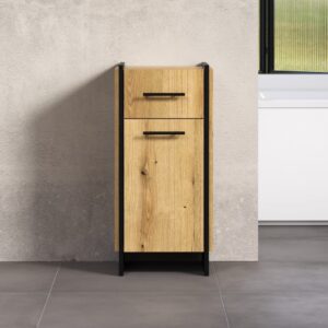 Eichendekor und Schwarz H79 cm